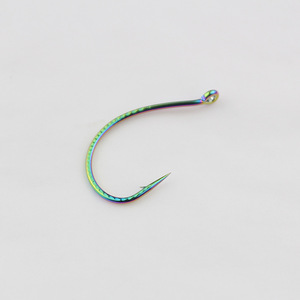 Hameçons inversés en écailles de dragon colorées en vrac 8003 Luya Loach Mandarin Fish Perch Beak Soft Bait Hooks pour la pêche en rivière - Product Image 5