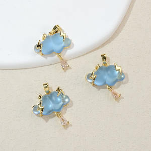 Js1808 18 के सोने ने रेजिन बारिश में बादल बादल छाए हुए बादल छाए हुए बादल छाए बादल छाए रहने वाले स्टाइलिश गहने बनाने के लिए बिजली गिरने की संभावना - Product Image 5