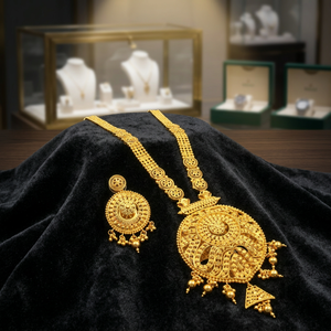 Wholesale Forming 14K 18K 24K Micron Gold Filled Long <b>Bridal</b> Jewelry Set Fashion Brass Gold Jewelry Set Traditional Jewelry Set - Product Image 2