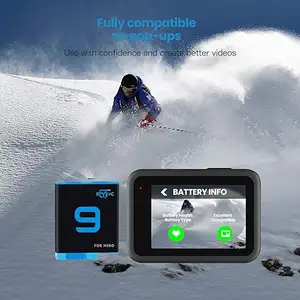 Batteria scatola serie 3 pack caricatore 3 canali GoPro Hero 9 10 11 12 adattatore connettore batteria compatibile nero