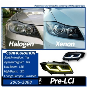 E90 Đèn Pha 3 Loạt 2005 2012 Nâng Cấp LED Đầu Đèn Đèn Đèn Tự Động Trang Bị Thêm Năng Động Lần Lượt Tín hiệu Ống Kính Máy Chiếu Cho BMW - Product Image 4