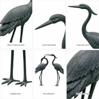 Escultura de Grúa Metálica 3D de Lujo en Oferta, Escultura de Animal de Bronce Fundido, Decoración de Jardín, Patio, Hotel, Paisaje, Tamaño Personalizado OEM