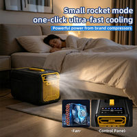 Climatiseur portable électrique personnalisé OEM à double usage 4800 BTU, refroidissement rapide, chaleur silencieuse 40 dB, IPX4, pour tente, camping, camping-car