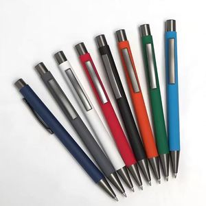 Personalized Luxury Durable Metal Ballpoint <b>Pens</b> Custom Logo Soft Touch 1.0mm Writing Width <b>Multiple</b> <b>Colors</b> Promotion <b>Pen</b> - Product Image 4