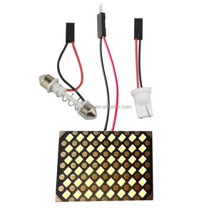 12V 화이트 48SMD T10 LED 꽃줄 조명 자동 패널 인테리어 독서 램프 자동차 돔 조명 액세서리 돔 조명 어셈블리 - Product Image 1