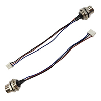 Personalizado M12 4 5 Pin 8 Pin A Código Macho Hembra Montaje en panel con conectores Jst 2,0 2,54 Arnés de cables M12 a cable JST