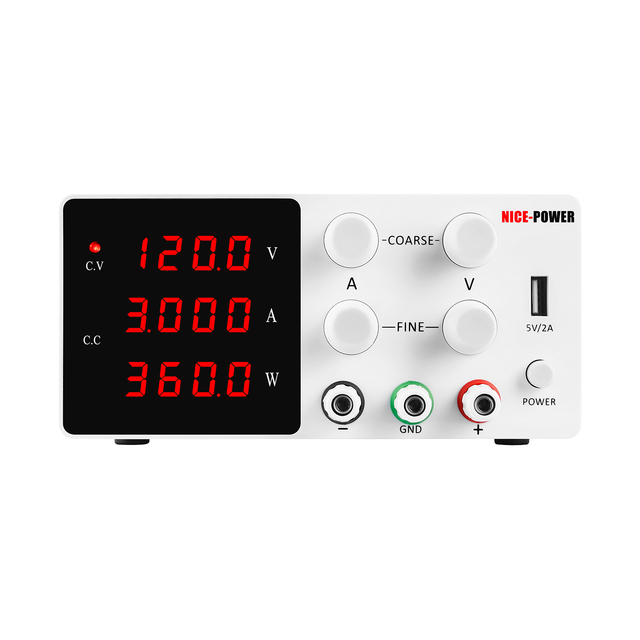 NICE-POWER SPS-W1203 Adjustable DC Power Supply Horizontal with USB Output Laboratory Maintenance Stable Benchtop Power Supply