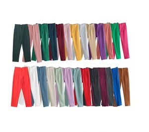 Pantalones de <span class=keywords><strong>Mujer</strong></span>, Nuevos Productos de Verano, Estilo Retro, a la Moda, Combinables con Todo, de Cintura Alta, Casuales - Product Image 1
