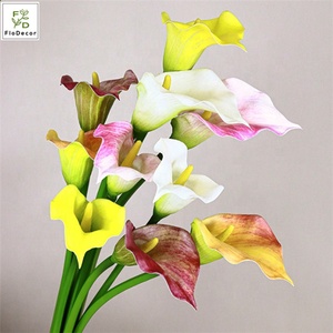 Chất lượng cao cảm ứng thực sự Calla Lily EVA hoa nhân tạo đám cưới trắng trang trí nhà đạo cụ chụp ảnh - Product Image 1