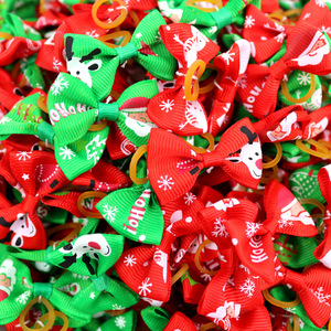 Accesorios Navideños Clásicos para Mascotas al por Mayor, Lazos de Poliéster para Perros - Product Image 2