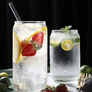 كوب زجاجي من البوروسيليكات سعة 12 أونصة و16 أونصة مع غطاء وقش من الخيزران، الأكثر مبيعًا - Product Image 1