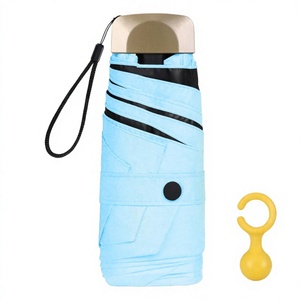 Mini <span class=keywords><strong>parapluie</strong></span> pliant anti-UV à 6 baleines, <span class=keywords><strong>petit</strong></span> <span class=keywords><strong>parapluie</strong></span> de poche capsule, léger et coupe-vent, pour femmes et hommes - Product Image 3