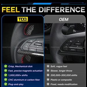 แป้นเปลี่ยนเกียร์คาร์บอนไฟเบอร์แม่เหล็ก TDD สำหรับรถยนต์นิสสัน ไมครา เวอร์ซา แฟร์เลดี้ โร้ก เทียน่า เอ็กซ์เทรล อัลติมา 400Z GTR R35 - Product Image 3