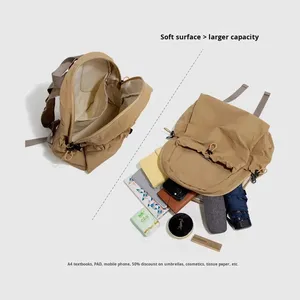 Custom Travel Lightweight Nylon Breathable Student <b>Backpack</b> New Korean Style Casual Waterproof Large Capacity <b>Backpack</b> - Product Image 4