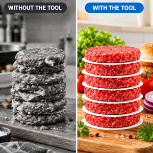 Prensa para Hamburguesas, Molde para Carne de Hamburguesa, Herramienta para Dar Forma a Hamburguesas Redondas con Grosor Uniforme para Cocinar en la Parrilla - Product Image 6