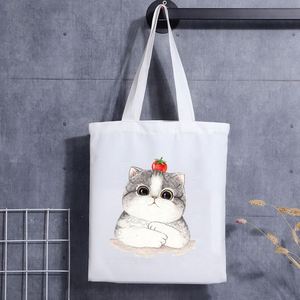 Sac fourre-tout en toile de coton imprimé tendance, portable et économique, pour le shopping, sacs de taille moyenne, sacs en toile unis personnalisables et réutilisables - Product Image 2