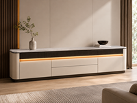 Meuble TV de luxe moderne avec ensemble table basse, meuble de rangement pour salon