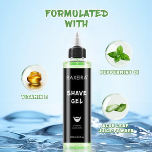 <span class=keywords><strong>Gel</strong></span> de Afeitar de Marca Propia, Crema Natural para el Cuidado de la Barba para Hombres con Aloe Vera y Vitamina E, <span class=keywords><strong>Gel</strong></span> Calmante para Afeitar Masculino - Product Image 4