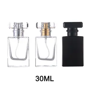 8 Ml Square 50 Mm 100ml Pump Offers Custom Logo Spray Cap Glass Empty 1.7 Oz Black Perfume Bottles In Pakistan