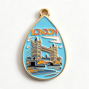 Pin Metálico del Puente de la Torre de Londres, Chapado en Oro, Esmalte Duro, Recuerdo, Forma Irregular, Aleación de Zinc - Product Image 2