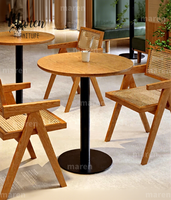 Restaurant-Möbel Modernes Massivholz Kommerzielles Hochlehner-Wandsitzsofa Tisch und Stuhl mit Minimalistischem Design