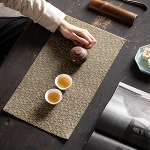 Tapis en mousse sèche en coton Songhai 60x40cm, isolant thermique, antidérapant, imperméable, pour cérémonie du thé, accessoire pour service à thé Kung Fu - Product Image 1