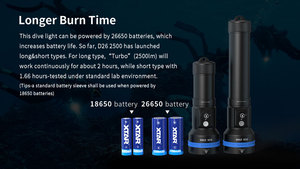 XTAR D26 2500lm <strong>Diving</strong> <strong>Flashlight</strong> IPX8 Waterproof Scuba <strong>Torch</strong> Senter Buat Air Laut <strong>Flashlight</strong> For Seawater <strong>Diving</strong> <strong>Flashlight</strong> - Product Image 3