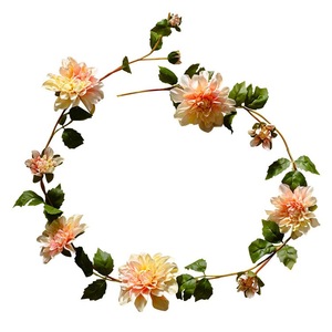 ดอกดาเลียประดิษฐ์ กลีบดอกฝ้าย ตกแต่งผนังแขวน ประดับงานแต่งงาน - Product Image 1