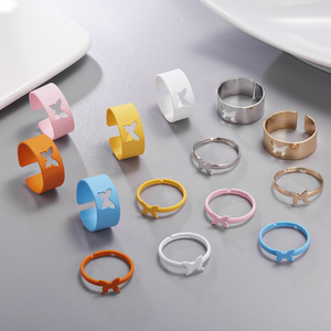 Juego de 6 Anillos de Mariposa de Colores para Mujeres, Hombres, Parejas, Amistad, Compromiso, Boda, Anillos Abiertos, Regalos de Joyería 2025 - Product Image 3
