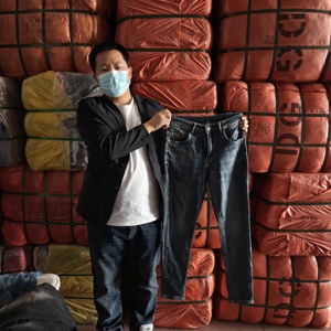 Customized Packaging <strong>Bags</strong> Mixed Colors Unisex Adults Jeans Used Casual Denim Trouser for Ladies - Product Image 1