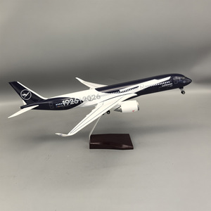 Modelo de Avión de Resina <span class=keywords><strong>Airbus</strong></span> <span class=keywords><strong>A350</strong></span>-<span class=keywords><strong>900</strong></span> a Escala 1/142 de 47 cm con Diseño del 100 Aniversario de Lufthansa, Luces LED y Tren de Aterrizaje - Product Image 2