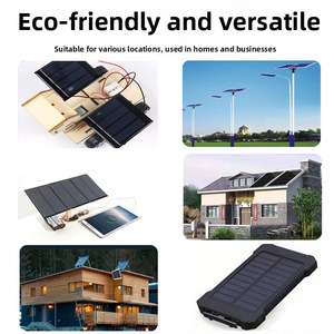 แผงโซลาร์เซลล์ขนาดเล็ก 54x54 มม. 2V โพลีคริสตัลไลน์ซิลิคอน แผ่นโฟโตโวลตาอิกแบบยืดหยุ่นเคลือบอีพ็อกซี่ สำหรับชาร์จแบตเตอรี่ - Product Image 2