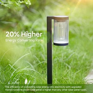 Lot de 6 lampes solaires d'extérieur super lumineuses, étanches IP65, 12 heures d'autonomie, pour allées de jardin, aménagement paysager, éclairage décoratif WADE-JS - Product Image 5