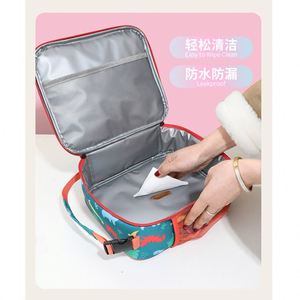 Cute Cartoon <b>Lunch</b> Bag Isolated Buckle Handle Cooler <b>Box</b> Student PEVA Insulated Cooler Bag Hanging Lightweight <b>Kids</b> <b>Lunch</b> Bag - Product Image 3