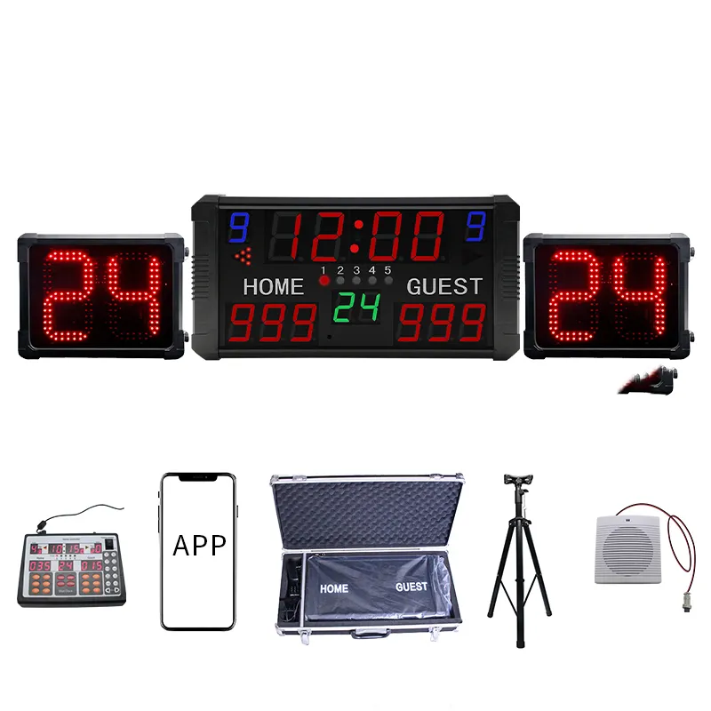 Ganxin 14 Digit Portable LED Electronic Basketball Scoreboard Digital Soccer Scoreboard