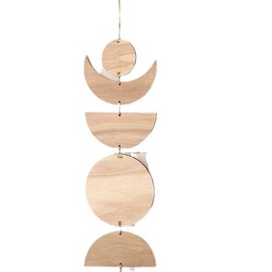 Décoration murale minimaliste en bois, forme géométrique, couleur bois naturel, décoration intérieure pour chambre à coucher, ornement d'intérieur - Product Image 3