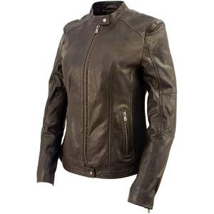 2025 femmes Vintage SFL2813 Moto Style cuir veste noir mode Auto & moto course porter - Product Image 2