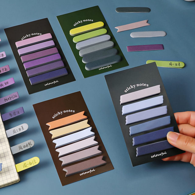 Wholesale Custom Sticky Index Tabs Sticker Post Note Writable Note Tabs Self Adhesive Bookmark Memo Pad with Page Markers