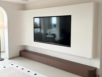 Meuble TV moderne sur mesure, console multimédia avec rangement, mobilier de salon, usine OEM ODM