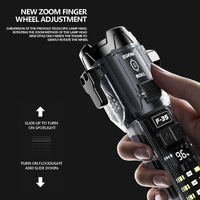 Lampe torche LED USB rechargeable multifonction de haute qualité, populaire, longue portée, puissante, vente en gros