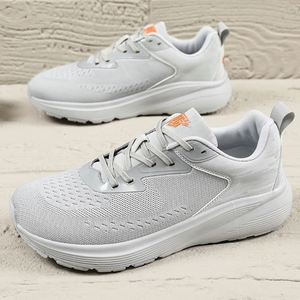 Chaussures de course en mesh blanc, lacets, bout rond, respirantes, semelle intermédiaire en EVA, semelle extérieure en caoutchouc, baskets de sport toutes saisons - Product Image 4