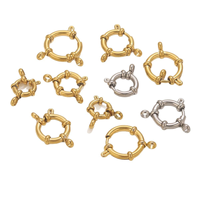 Fermoirs à ressort ronds en acier inoxydable étanches pour la fabrication de bijoux, connecteurs de fermoirs pour bracelets et colliers