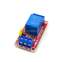 Modul Relay 1 Saluran 5V 12V 24V Papan Merah Optocoupler Isolasi Output Tingkat Tinggi Rendah Modul Relay Pemicu