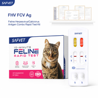 Test rapide antigénique 2 en 1 CE ISO pour le FHV et le FCV du chat, test de dépistage du virus de l'herpès et du calicivirus félin, prélèvement nasal, OEM pour vétérinaires