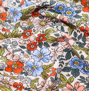Tissu <span class=keywords><strong>Liberty</strong></span> London imprimé numérique uni tissé écologique personnalisé, respirant, en coton, imprimé floral pour robes de filles et de garçons - Product Image 4