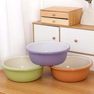 Lavabo Redondo de Plástico Grueso Grande, Verde, Naranja, Morado, para Lavandería del Hogar, Baño de Pies, Uso en Dormitorios Estudiantiles - Product Image 4
