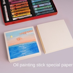 Papel de pintura al óleo portátil de cartón de palo de Color pesado cuadrado A5 grueso especial 10*10cm para productos artísticos para el hogar - Product Image 3
