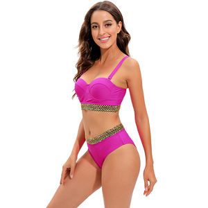 TW9205010 nuevo diseñador Bikinis Set Color puro respetuoso con el medio ambiente Push up traje de baño para mujeres <span class=keywords><strong>2022</strong></span> Bikini traje de baño personalizado - Product Image 5