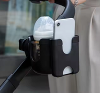Porte-gobelet noir en plastique 2 en 1 pour bicyclette et poussette de bébé Nouveaux accessoires de produit