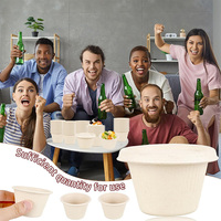 Gobelets jetables de 2 oz en fibre de bagasse de canne à sucre, naturels, biodégradables et compostables, pour sauces, condiments, dégustation et fêtes
